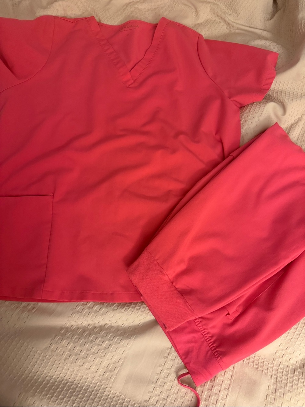 Mandala Women’s Pink Medical Scrub Set